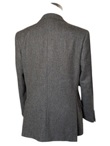 Marks & Spencer Abraham Moon Sport Coat 42L Olive Green Herringbone 2-button Worsted Wool Tweed