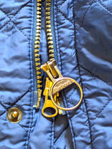 Barbour Jacket XL Mid Blue Ariel Padded Quilt Polyester