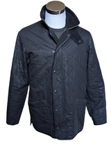 Barbour Coat S/M Black Polar Quilt Duracotton