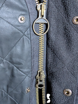 Barbour Coat S/M Black Polar Quilt Duracotton