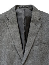 Marks & Spencer Abraham Moon Sport Coat 40R Grey Herringbone 2-button Worsted Wool Tweed