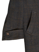 Vintage Maenson Crombie Tweed Coat L/42 Brown Plaid Heavy Wool
