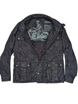 Barbour Jacket L Midnight Blue Ariel Padded Quilt Polyester