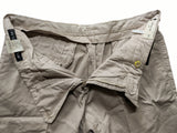 Marco Pescarolo Bermuda Shorts 35/36 Stone Flat Front Cotton/Elastane
