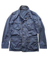 Hackett Velospeed Field Jacket S Mid Blue Washed Cotton