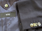 Hugo Boss Sport Coat 44R Navy Blue Hopsack Wool