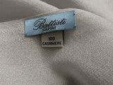 Battisti Scarf Vanilla Pearl Grey Pure Lightweight Cashmere Whisper