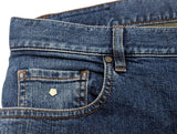 Zegna Jeans 33/34 Washed Mid Blue 5 pocket cotton/elastane denim