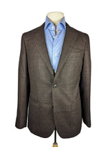 Benjamin Reda Sport Coat Brown Weave 2-button Soft Shoulder Wool