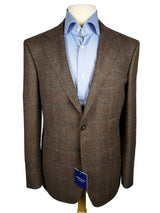 Benjamin Sport Coat Brown Grey Windowpane 2-button Slim Fit Pure Cashmere