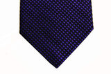 Benjamin Tie Bright blue/navy weave silk