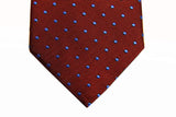Benjamin Tie Red with sky polkadots silk