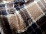 Battisti Scarf Brown Plaid Cashmere/Wool