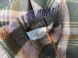 Battisti Scarf Forest Green Plaid Cashmere/Wool