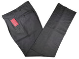 Luigi Bianchi Trousers 34 Light Charcoal Pleated front Full Leg Wool