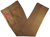 Luigi Bianchi Trousers 36 Golden Tan Pleated front Full Leg Wool