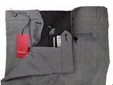 Luigi Bianchi Trousers 36 Black/White Check Pleated front Full Leg Wool