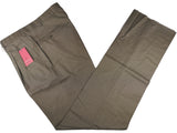 Luigi Bianchi Trousers 38 Light Olive Green Pleated front Full Leg Wool