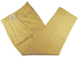 Luigi Bianchi Lubiam Trousers 35/36 Lemon Pleated front Full Leg Wool