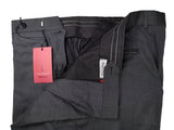 Luigi Bianchi Trousers 36 Blue-Grey Pleated front Straight Leg Wool