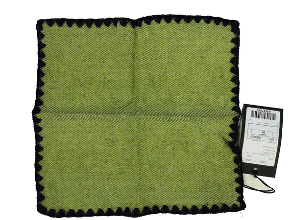 LBM 1911 Pocket Square Soft Green Stitched Edge Wool/SIlk Blend