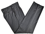 Luigi Bianchi LUBIAM Suit 42R Mid Grey Sky Striped Double breasted Wool REDA