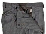 Luigi Bianchi LUBIAM Suit 42R Mid Grey Sky Striped Double breasted Wool REDA