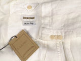 Luigi Bianchi Suit LBM 1911 42R/42L White 3 Rolling 2-Button Pure Linen
