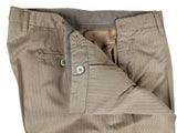 LBM 1911 Suit 41R/42R Beige Herringbone 2-Button Cotton/Silk