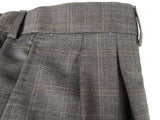 Luigi Bianchi Suit 40R Grey Plaid 3-Button 110's Wool Cerruti