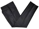 Luigi Bianchi Suit 40R Charcoal Blue Stripes 3-Button Wool Zegna