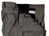 Luigi Bianchi LUBIAM Suit 40R Soft Brown Stripes 2-Button 110's Wool