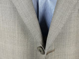 Luigi Bianchi Suit 42R Brownish Taupe Glen Plaid 3-button 120's Wool
