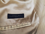 Luigi Bianchi Suit 42R Light Tan Striped 2-button 130's Wool
