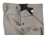 Luigi Bianchi Lubiam Suit 42R Greyish Beige Broken Stripes 3-button Wool Tessilotrona