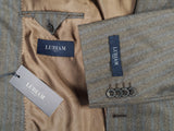 Luigi Bianchi Lubiam Suit 42R Earthy Grey Blue Striped 2-button Wool