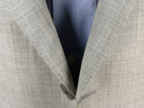 Luigi Bianchi Suit 42R Light Stone Grey Weave 3-button Wool