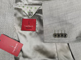 Luigi Bianchi Suit 42R Light Stone Grey Weave 3-button Wool