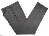 Luigi Bianchi Suit 42R Mid Grey Striped 3-button Wool