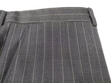 Luigi Bianchi Suit 42R Mid Grey Striped 3-button Wool