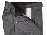 Luigi Bianchi Lubiam Suit 42R Mid Grey Fancy Tan Striped 3-button 120's Wool