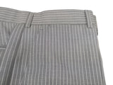 Luigi Bianchi Lubiam Suit 38R Mid Grey Striped 3-Button Wool