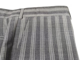 Luigi Bianchi Suit 42R Grey Striped 1-Button Peak Lapel Wool/Mohair