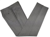 Luigi Bianchi Suit 44R Mid Grey Peach Striped 3-button Wool/Mohair