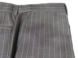 Luigi Bianchi Suit 44R Mid Grey Peach Striped 3-button Wool/Mohair