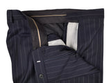 Luigi Bianchi Suit 43/44R Navy with White stripes 3-Button Wool VBC