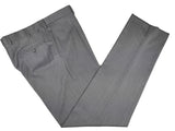 Luigi Bianchi Suit 43/44R Mid Grey Striped 3-Button Wool Delfino