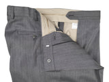 Luigi Bianchi Suit 43/44R Mid Grey Striped 3-Button Wool Delfino