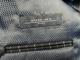 Luigi Bianchi Suit 44R Navy Royal Blue Stripes 3-button 140's Wool