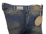 LBM 1911 Jeans 36 Distressed Blue Flat front Straight fit Cotton Stretch